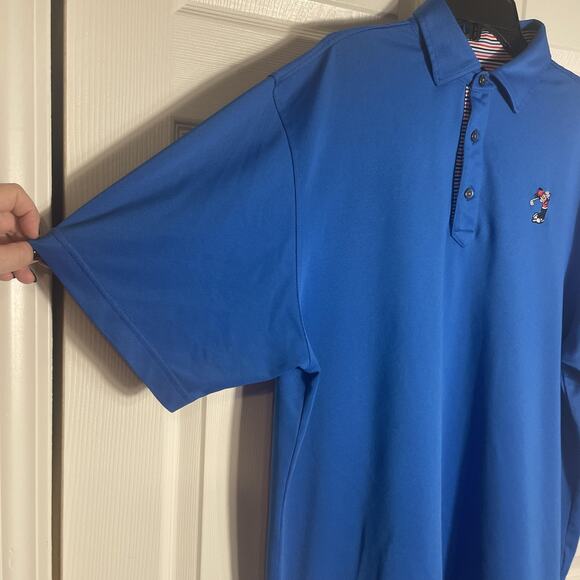 FootJoy X Disney Polo Shirt Men Extra Large Blue Mickey Mouse Golf Embroidered - Picture 3 of 10